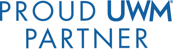 The Loan Buddy 18 UWM Proud Partner mortgage lender logo.